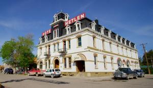 The three-story Hotel Metlen in Dillon, Montana.