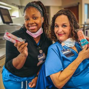 Nurses eating popsicles