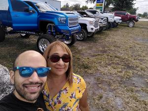 Evelyn Castillo-Bach at a local truck stop in Broward County, Florida