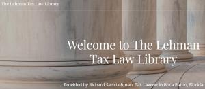 The Lehman Tax Law Library Website