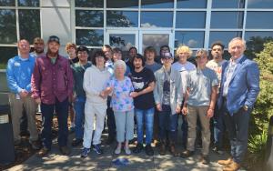 Ms. Rippy with Welding Students