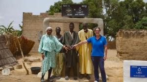 Jean-Hugues Gavarini, LAKE's CEO with one of the co-founders of Leeydi Men and local partners in front of one of the funded wells