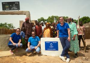 LAKE's team and Leeydi Men co-founder visiting one of the funded wells in Keur Thieneke village