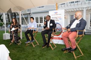 Elisa DiStefano, Mitch Albom, Dr. Wesner Jacotin, Dr. Eric Cioe Pena (Photo Credit: PMC / Mark Sagliocco)