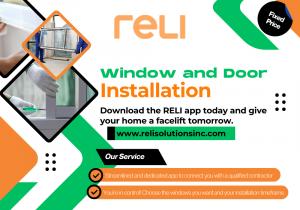 RELI app simplifies home improvement by offering easy access to trusted window and door installation services with transparent, fixed pricing.