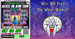 Alice In Kim Tam White Rabbit w/ Promo Flyer