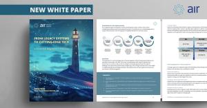 Photo showing sample pages of AIR's new white paper, "From Legacy Systems To Cutting-Edge Tech: A Financial Regulator’s Odyssey"