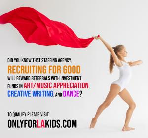 Recruiting for Good helps Sweet Aunts (cat ladies and positive role models) fund their nieces art appreciation OnlyforLAKids.com