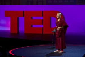 Mingyur Rinpoche on the TED stage