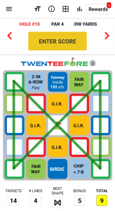 TwenteeFore game board - Level 3 difficulty - Bow tie shape unlocked