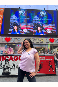 Dr. Elayna Fernandez - featured on Times Square billboard