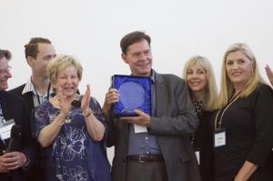 Steve Farrell receiving the 2024 "Oneness of Humanity Award"