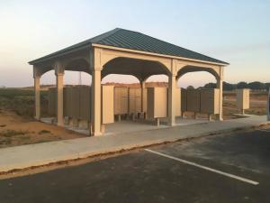 Custom Pavilion with Mailboxes by Total Site Amenities