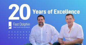 Founders and Senior Partners at Fast Dolphin, Carlos Guerrero and Ramon Osuna, in their 20th anniversary of Fast Dolphin, Inc.