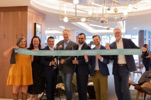 City dignitaries and executive leaders from Premier, Blueprint Hospitality, Ashford Inc., Remington Hospitality, and Le Meridien Hotels celebrate the ribbon cutting of the Le Meridien Fort Worth Downtown hotel