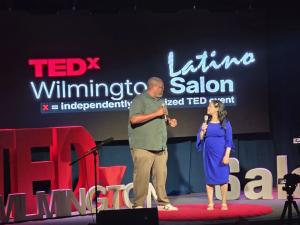 Dra. Elayna Fernández and Dan Young, PHD - Organizadores TEDxWilmington Salon Latino