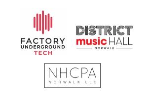 NHCPA, District Music Hall, and Factory Underground Tech Logos