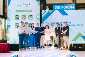 Speakers and guests gather at the SIB FORUM, a highlight of InnoEx 2024, held at Thiskyhall Sala, HCMC, Vietnam, from August 22nd to 23rd, 2024.