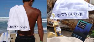 Participants were able to experience surfing culture and received a hotel bath collection towel from Crown Goose.