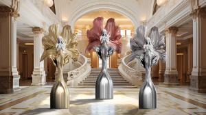 2025 French Design Awards Statuettes - Platinum, Gold & Silver