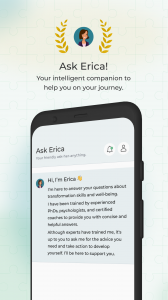 Screenshot of Erica, the My Talents AI-assistant