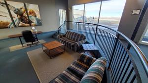 Student Lounge at Springbank with airside view