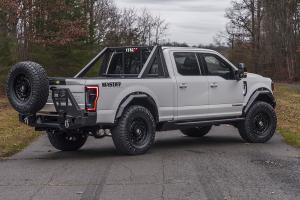 Rear view of Alpine Armoring's MASTIFF® truck.