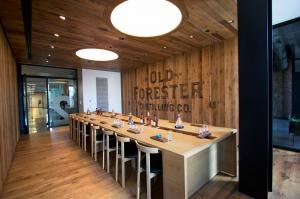 reSAWN's HERITAGE reclaimed wood at Old Foresty Distillery in Louisville, KY