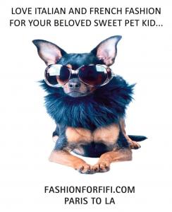 Participate in Recruiting for Good Causes to help fund your favorite rescue; earn the sweetest fashion luxury treat, dress up your pet kid! www.FashionforFifi.com Paris to LA