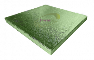 Green ThermaGEL insulation panel showing the slimline profile