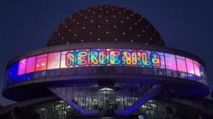 The Buenos Aires Planetarium showing Nerdearla's logo