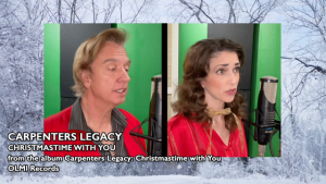 Ned Mills and Sally Olson recording "Christmastime With You."