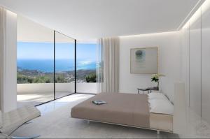 Bedroom in Altea Hills villa overlooking the Mediterranean Sea
