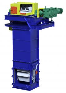 3D Rendering of a Self-Supporting, Super-Capacity Bucket Elevator (shortened for illustrative purposes)