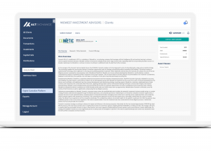 Technology platform for financial advisors, DCP dashboard featuring Connetic Ventures investment offerings.