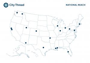 City Thread is currently helping 18 cities in the U.S. achieve their transportation infrastructure goals faster.