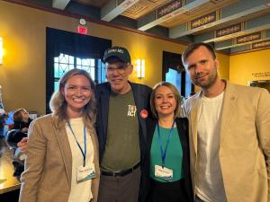 Creative Society volunteers with Bill McKibben, renowned environmentalist, author, educator, and founder of Third Act.