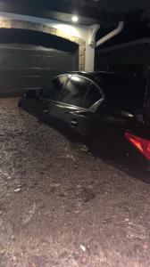 Car in Treasure Island, FL after Hurricane Helene