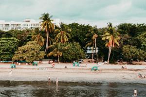 Tourists on a Costa Rican Beach