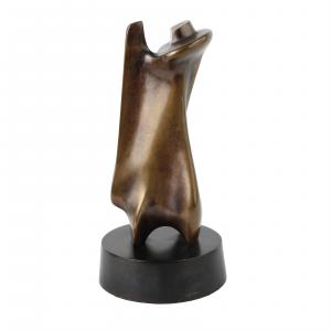 Bronze maquette by Henry Moore (British, 1898-1986), titled Interior Form, cast in 1966 and signed and numbered 4 out of 6 (est. $30,000-$50,000).