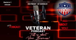 American Veteran Business logo with microphone