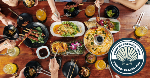 Table showcasing a meal.