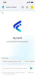 Fiskl FI financial AI advisor on mobile - interactive chat for Fi on an iPhone screen