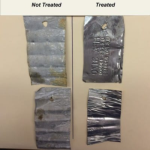 Aluminum not treated with HinderRUST vs treated with HunderRUST