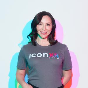 A professional photo of Kristina Veltri, CEO of ICON XR Studios, celebrating her recognition as a Top 100 Innovator for advancing AR and VR in digital marketing from Tulsa, Oklahoma.