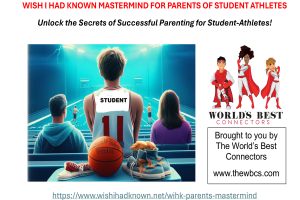 Graphic of a basketball student watching a game with his parents.