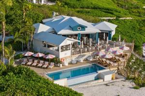 Aerial view of Pink Sands Resort on Harbour Island featuring new oceanfront, infinity edge pool and luxury accommodations