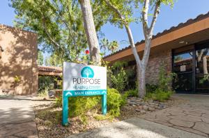 The main Purpose Healing Center signage shows the concept of Purpose Healing Center offers accredited residential and Scottsdale outpatient rehab options that accept AHCCCS