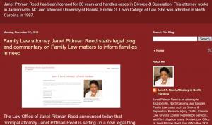 Blog of Janet Pittman Reed, NC Lawyer