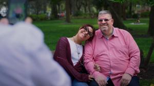 Nadya Lopez and her father